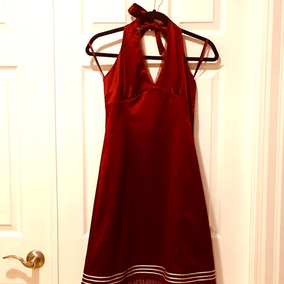 RW&CO Satin Dress Red Sz 6 - Picture 4 of 11